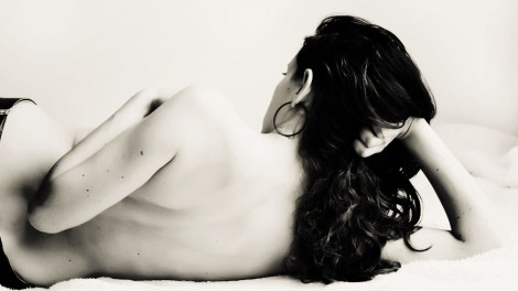 Black-and-White-Photo-Of-a-Female-Back